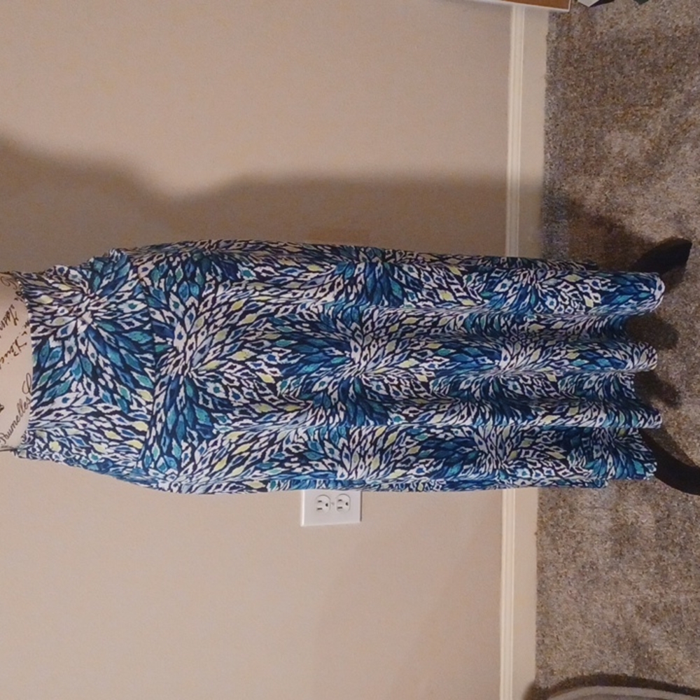 Sunny Leigh blue modest pull on Maxi Skirt size small